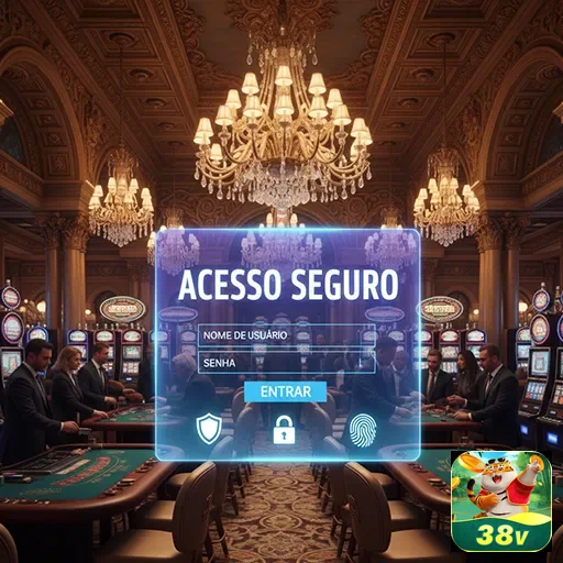Ilustração de Acesse o cassino online 38v com login rápido e seguro